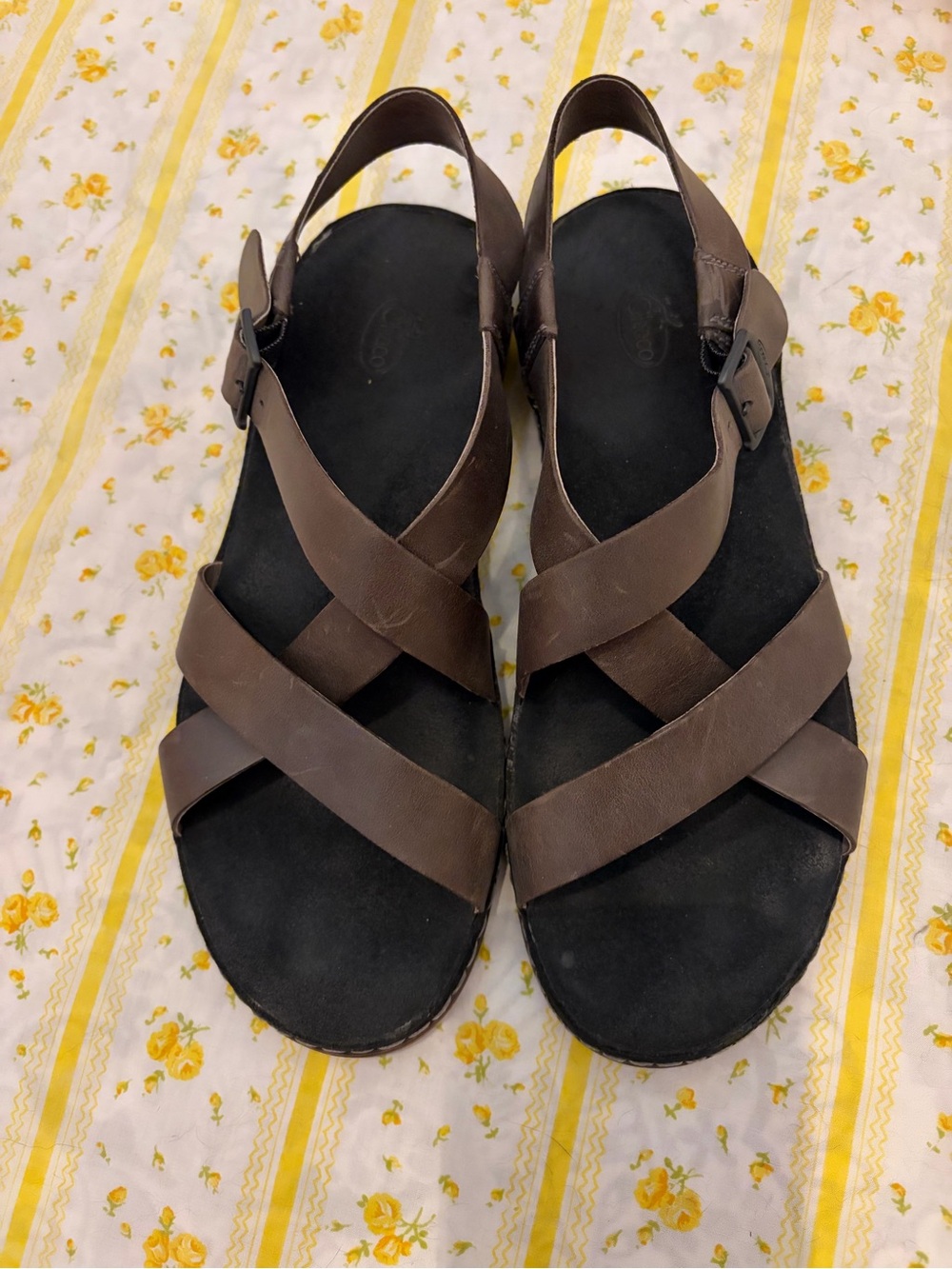 Chaco Brown Leather Strappy Sandals